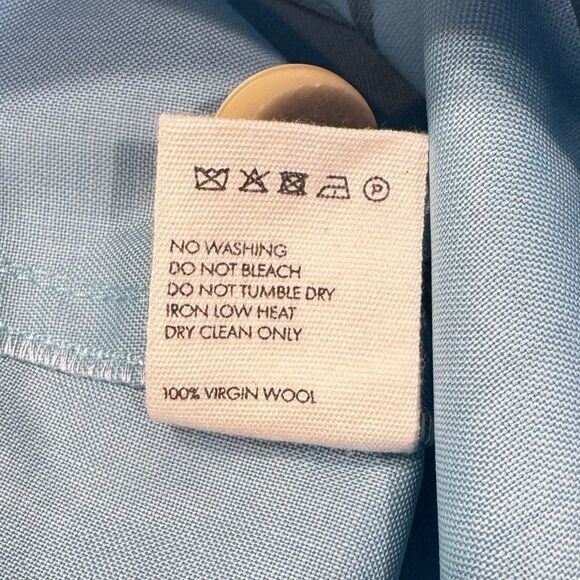 Jacquemus Valerie Cutout Wool Midi Skirt Aqua Blue Size 4 - Picture 8 of 9